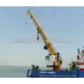 Telescopic boom marine deck crane